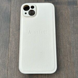 iPhone 14 PLUS “Auntie” Heart Phone Case, Cream Beige Accessory Tech, Aunt